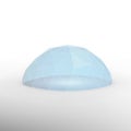 3D Realistic Spherical Blue Wire Glass Dome