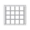 3d realistic steel prison bars. Royalty Free Stock Photo