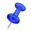 3D Realistic Thumbtack - Blue