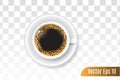 3d realistic  of black coffee on isolated background Royalty Free Stock Photo