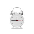 3D realistic watch alarm clock time classic wake up a white color isolated on white background