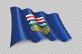 3D Realistic waving Flag of Alberta is a state of Canada