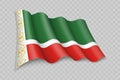 3D Realistic waving Flag of Chechnya is a region of Russia