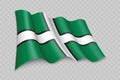 3D Realistic waving Flag of Devon is a county of England Royalty Free Stock Photo