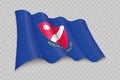 3D Realistic waving Flag of Molise is a region of Italy