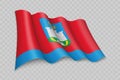 3D Realistic waving Flag of Oryol Oblast is a region of Russia