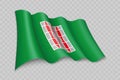 3D Realistic waving Flag of Umbria is a region of Italy