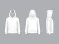 mockup with realistic white hoodie