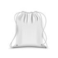 3D Realistic White Sport Backpack With Ropes