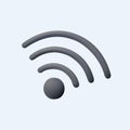 3D Realistic Wireless network vector illustration. Wi-Fi icon design concept. wifi symbol. 3d render illustration. Wifi