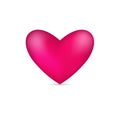 3D realistick Pink heart icon vector illustration Royalty Free Stock Photo