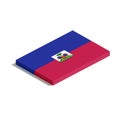 A 3D rectangular representation of the Haitian flag featuring two horizontal bands: Royalty Free Stock Photo