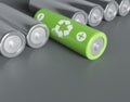 3d recycle batteries. High quality photo Royalty Free Stock Photo