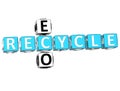 3D Recycle Eco Crossword Royalty Free Stock Photo