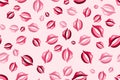 3d red abstract lips seamless pattern background Royalty Free Stock Photo