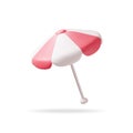 3d Red Beach Umbrella Royalty Free Stock Photo