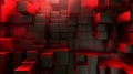 3D Red and black cubes as abstract background wallpaper Royalty Free Stock Photo