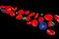 3D red blood cells, virus cells - infection concept Royalty Free Stock Photo