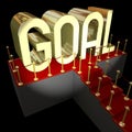 3D red carpet illustration - goal concept Royalty Free Stock Photo