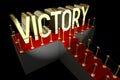 3D red carpet illustration - victory concept Royalty Free Stock Photo