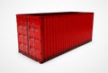 3d red conteiner on a white background Royalty Free Stock Photo