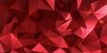 3d red crystal pattern geometric. Polygon abstract triangle background geometric pattern. 3d rendering for luxury backdrop, Royalty Free Stock Photo