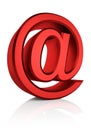 3D Red Email Sign Royalty Free Stock Photo