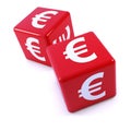 3d Red Euro dice