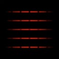 3d red fading neon light elements, horizontal lines and dots on black background. Futuristic abstract pattern. Royalty Free Stock Photo