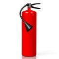 3D red fire extinguisher, white background Royalty Free Stock Photo