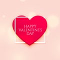3d red heart lovely valentine`s day background