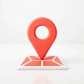 location pin sign icon and gps navigation map Royalty Free Stock Photo
