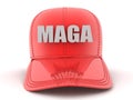 3D Red MAGA baseball cap Royalty Free Stock Photo