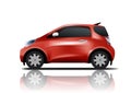 3D Red Realistic Midget Mini Car Whith Shadow