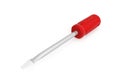 3D red screwdriver on white bachground