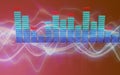 3d red sound wave Royalty Free Stock Photo