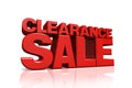 3D red text clearance sale Royalty Free Stock Photo