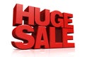 3D red text huge sale