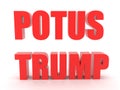 3D Red text saying POTUS TRUMP