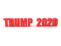 3D Red text saying TRUMP 2020