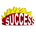 3d red text SUCCESS Royalty Free Stock Photo
