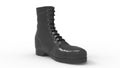 3D rednering of a heavy duty leather boot footwear isolated on empty space