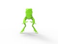 3d rednering of a jumping frog isolated in white studio background Royalty Free Stock Photo