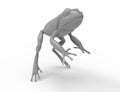 3d rednering of a jumping frog isolated in white studio background Royalty Free Stock Photo