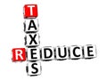 3D Reduce Taxes Crossword Royalty Free Stock Photo