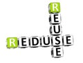 3D Reduse Reuse Crossword Royalty Free Stock Photo