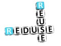 3D Reduse Reuse Crossword Royalty Free Stock Photo