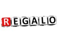 3D Regalo Block Text on white background Royalty Free Stock Photo