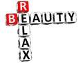 3D Relax Beauty Crossword Royalty Free Stock Photo