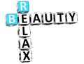 3D Relax Beauty Crossword Royalty Free Stock Photo